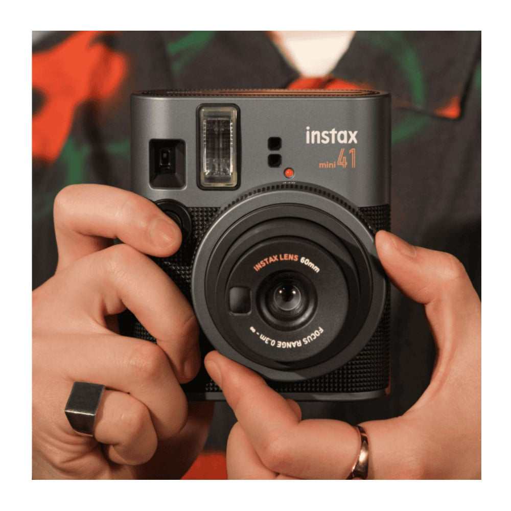 Fujifilm instax mini 41 Camera with Built-In Selfie Mirror and Automatic Exposure Control (Black)