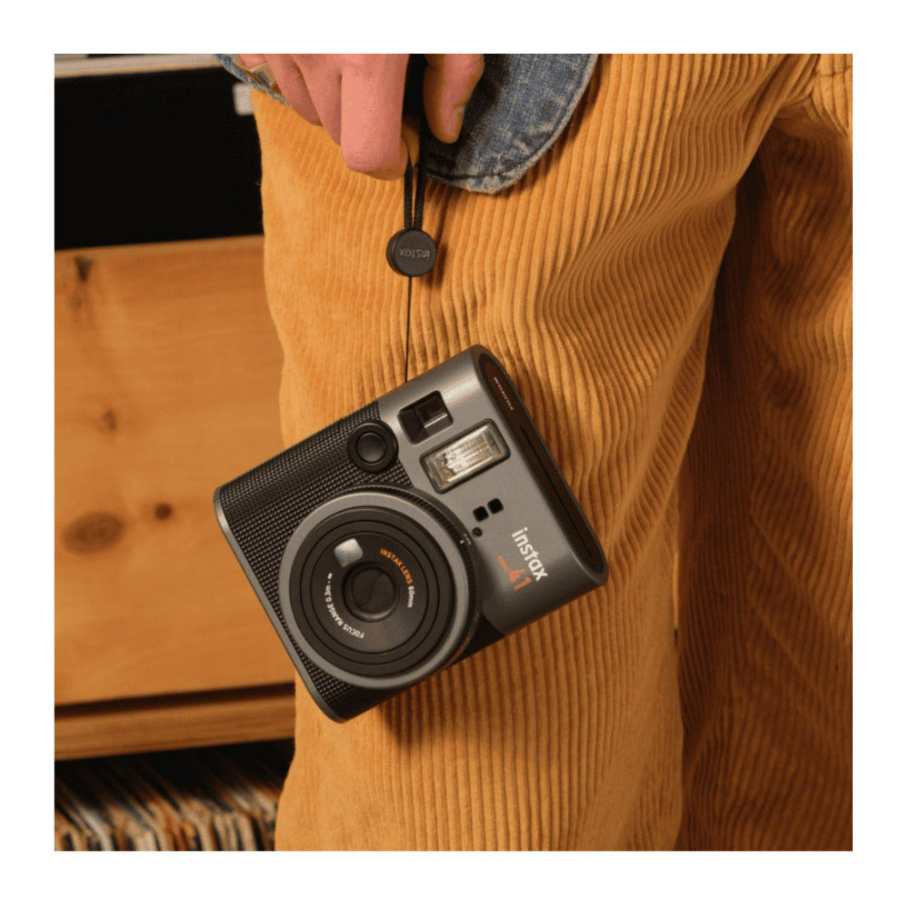 Fujifilm instax mini 41 Camera with Built-In Selfie Mirror and Automatic Exposure Control (Black)