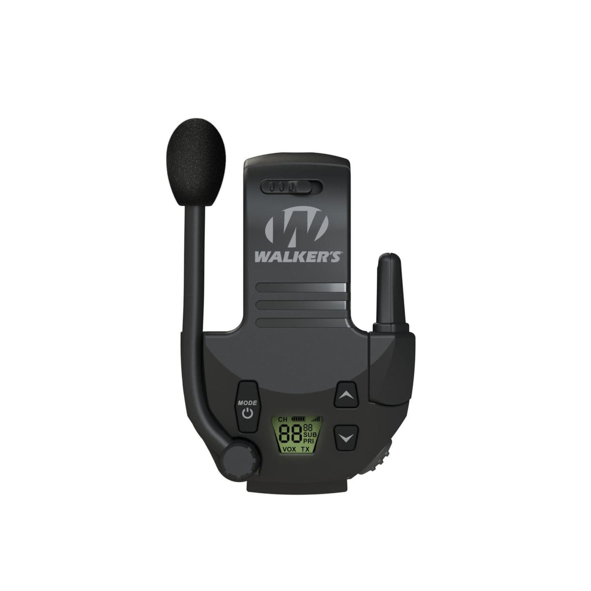 Walkers Razor Walkie Talkie with Hands-Free 2-3 Mile Range Seamless Integration and Razor Muffs