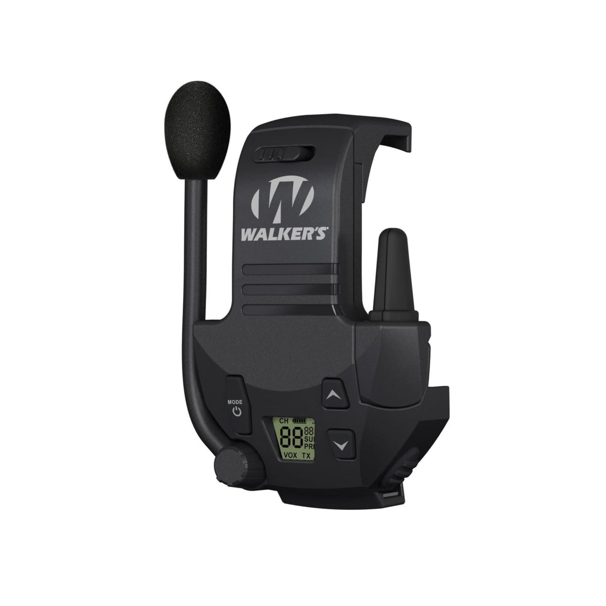 Walkers Razor Walkie Talkie with Hands-Free 2-3 Mile Range Seamless Integration and Razor Muffs