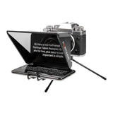 Fortinge Mobile Teleprompter with Six Lens Adapter Rings for DSLR and 5.8-Inch Smartphones