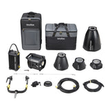 Godox Knowled MG1200BI 1200W Bi-Color LED Video Light Kit with 4 Reflectors and Sunlight-Mimic Beam