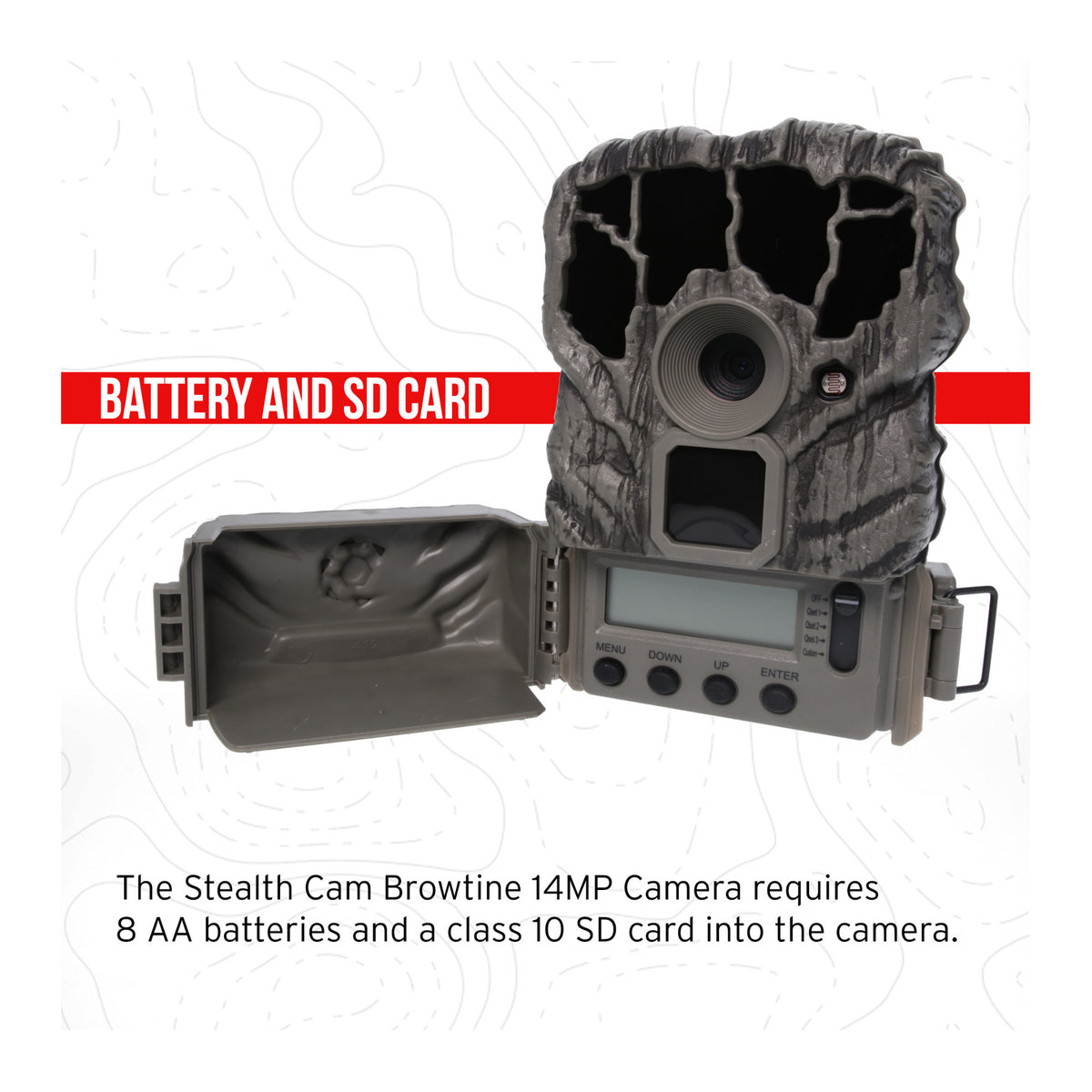 Stealth Cam Browtine 14MP Trail Camera with 32GB Memory Card and Card Reader