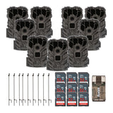 Stealth Cam Browtine 14MP Camera (9-Pack) with Camera Holder Posts Bundle