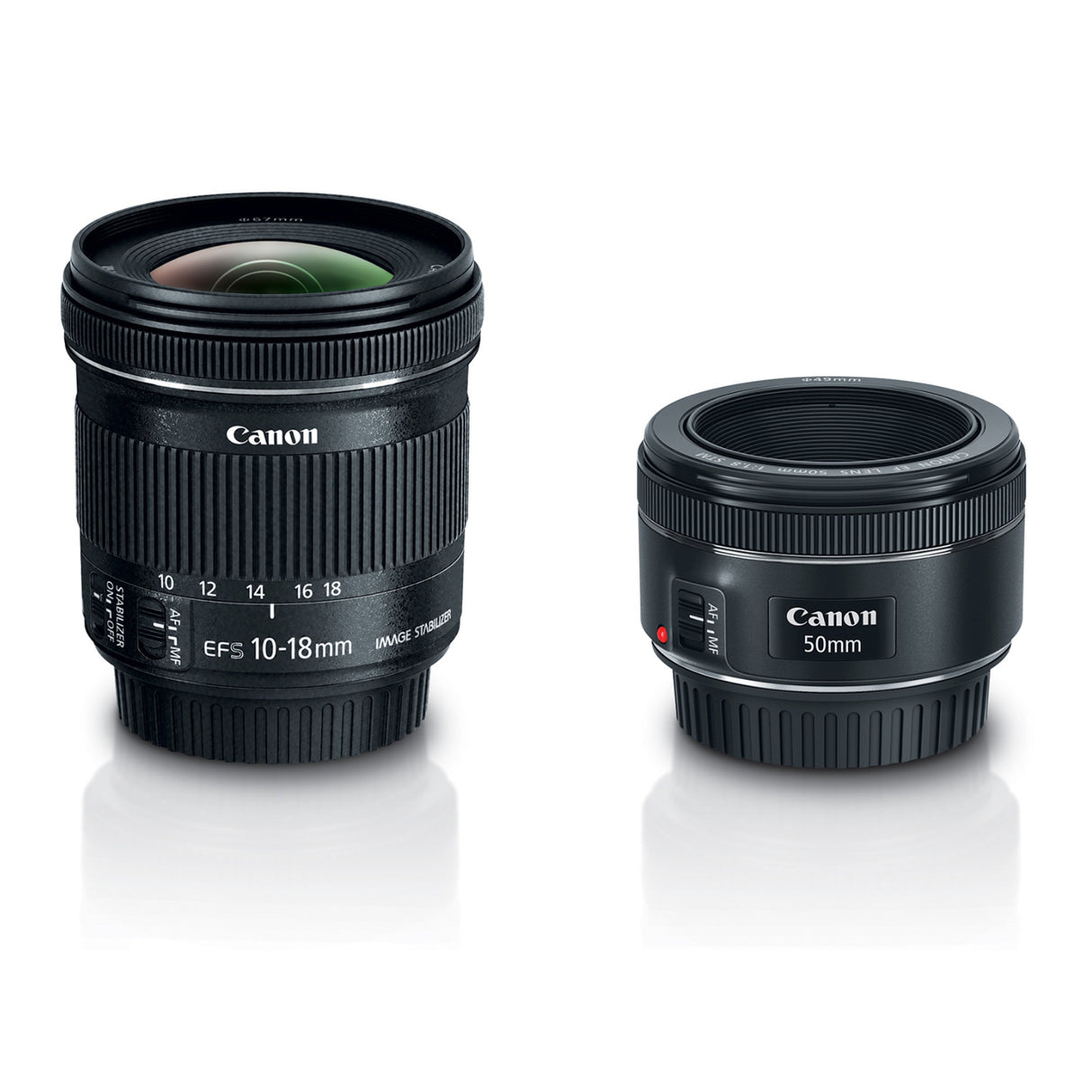 Canon 50mm f/1.8 and 10-18mm Portrait and Travel 2 Lens Kit