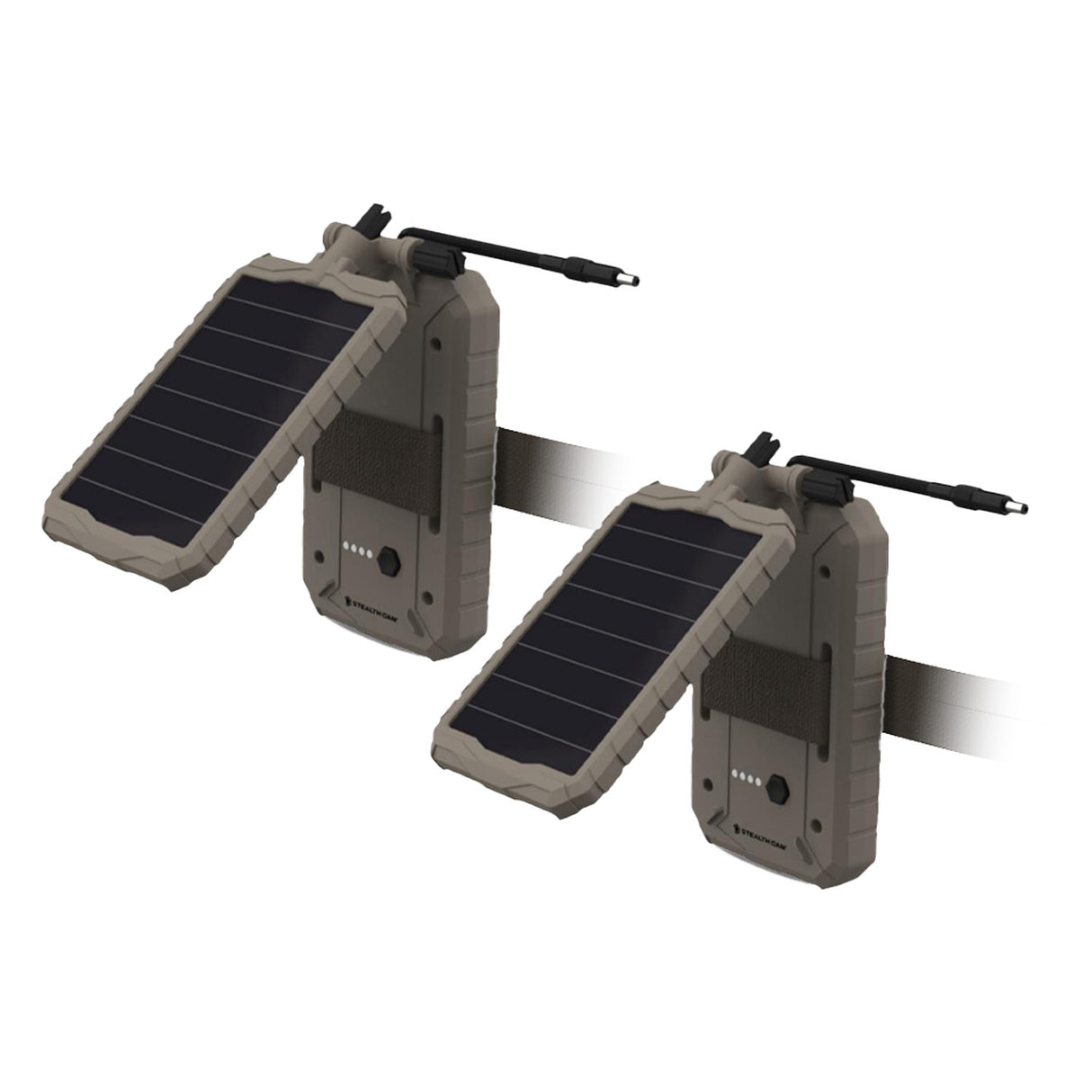 Stealth Cam Sol-Pak 3000mAh Solar Battery Pack with T-Swivel Brackets and ABS Housing (2-Pack)