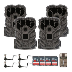 Stealth Cam Browtine 14MP Camera with Trail Camera Bundle (4-Pack)