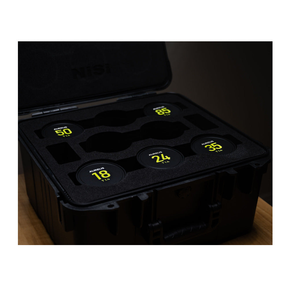 NiSi AUREUS Prime Cinema Lens Hardshell Case with 8 AUREUS Lens Capacity and Rugged Design (Black)