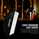 Profoto 1x4-Feet Rectangular Softbox Strip (White Interior) and 1 x 4-Feet Softgrid Bundle