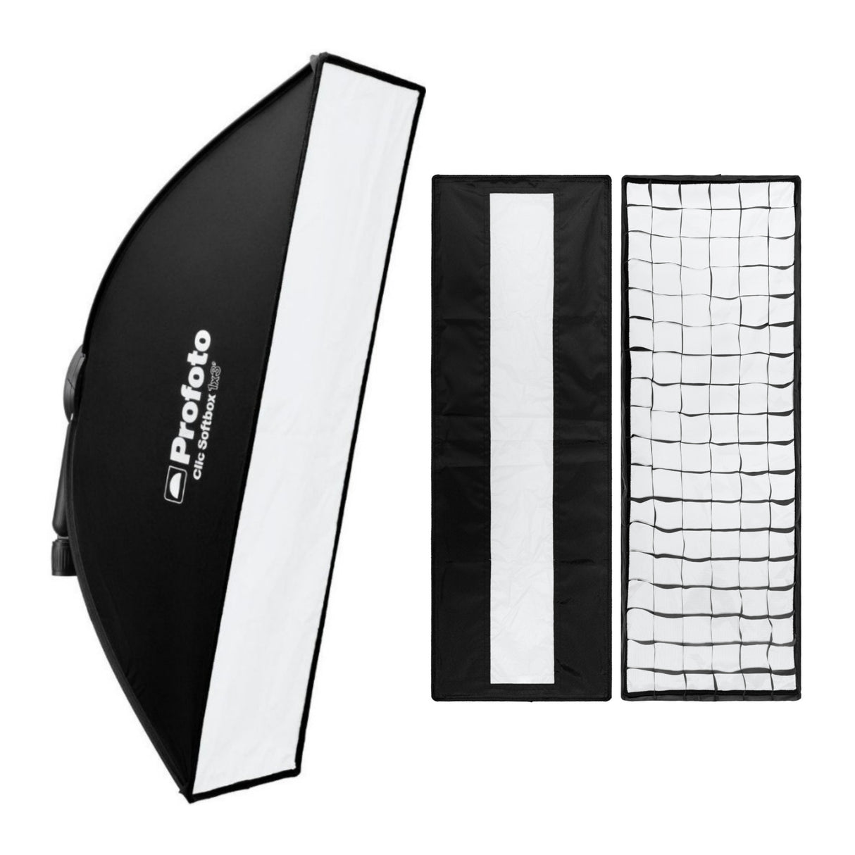Profoto Clic 1x3-Feet Lightweight Portable Softbox, Clic Softgrid, and Stripmask Bundle
