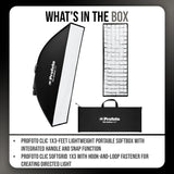 Profoto Clic 1x3-Feet Lightweight Portable Softbox with Integrated Handle and Clic Softgrid Bundle