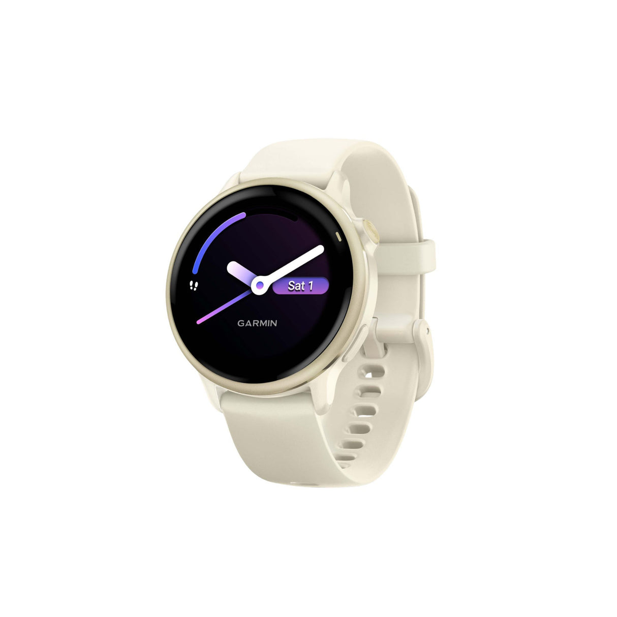 Garmin vivoactive 6 Smartwatch (Lunar Gold/Bone Band) Bundle with Tempered Glass Screen Protector