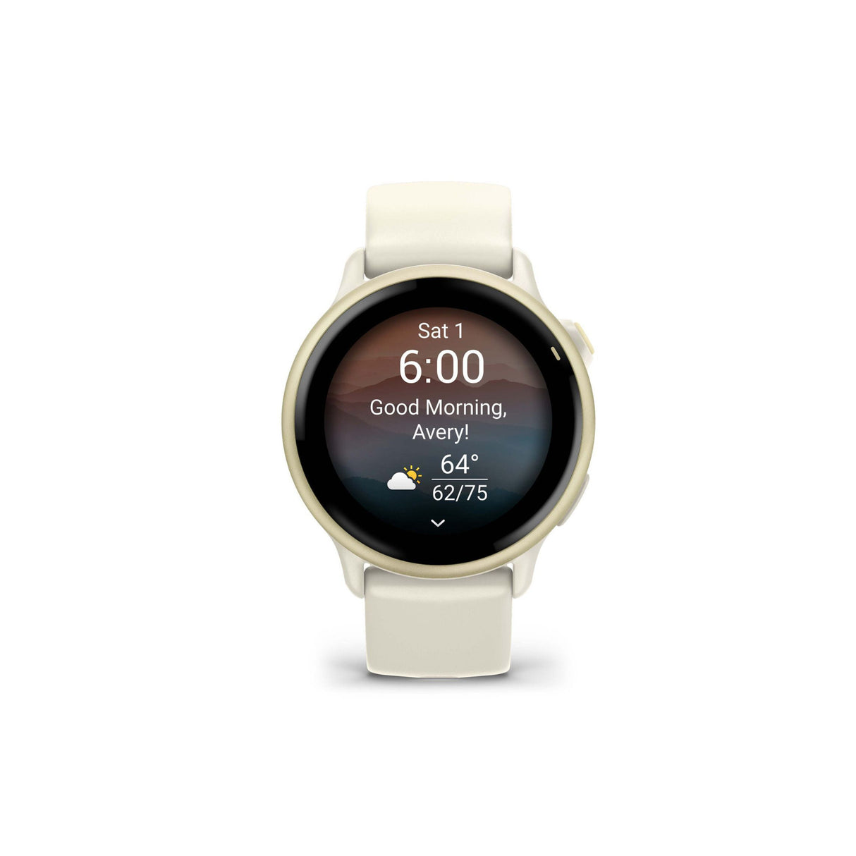 Garmin vivoactive 6 Smartwatch (Lunar Gold/Bone Band) Bundle with Tempered Glass Screen Protector