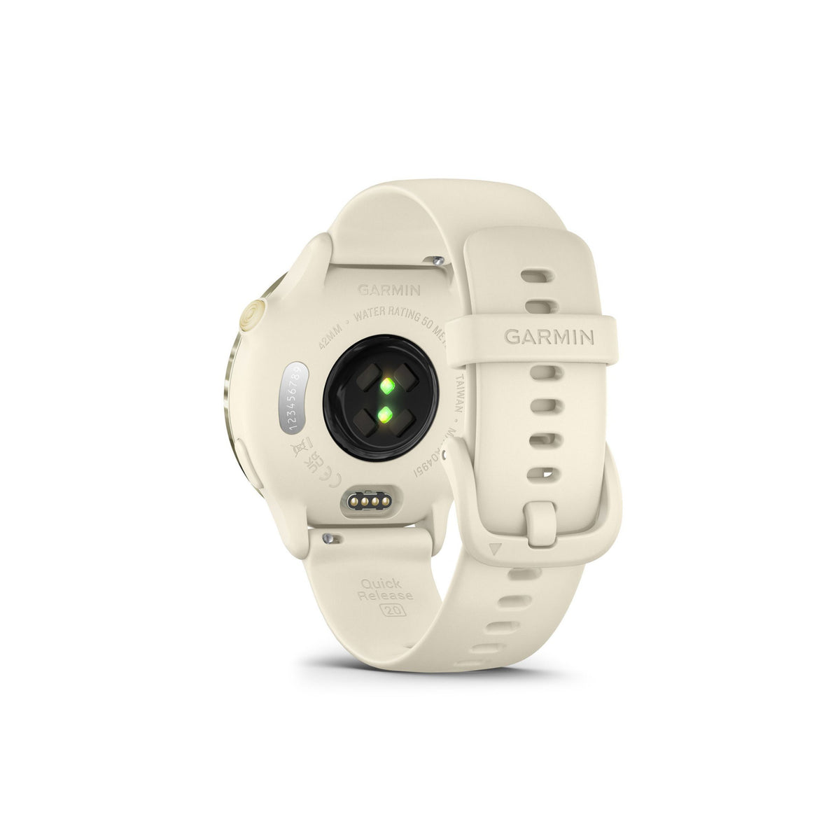 Garmin vivoactive 6 Smartwatch (Lunar Gold/Bone Band) Bundle with Tempered Glass Screen Protector