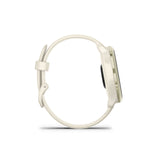 Garmin vivoactive 6 Smartwatch (Lunar Gold/Bone Band) Bundle with Tempered Glass Screen Protector