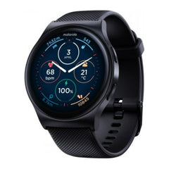 Motorola Moto 120 Bluetooth Smartwatch with AMOLED Display and Google Fit (Phantom Black)