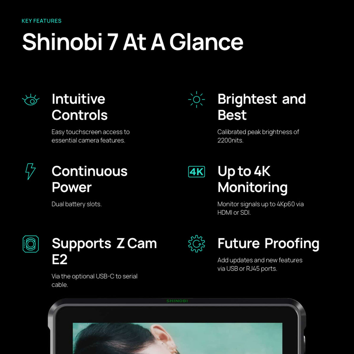 Atomos Shinobi 7-Inch 4K HDMI HDR Photo and Video Monitor and Universal Accessory Kit Bundle