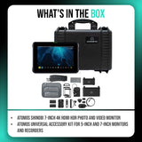 Atomos Shinobi 7-Inch 4K HDMI HDR Photo and Video Monitor and Universal Accessory Kit Bundle