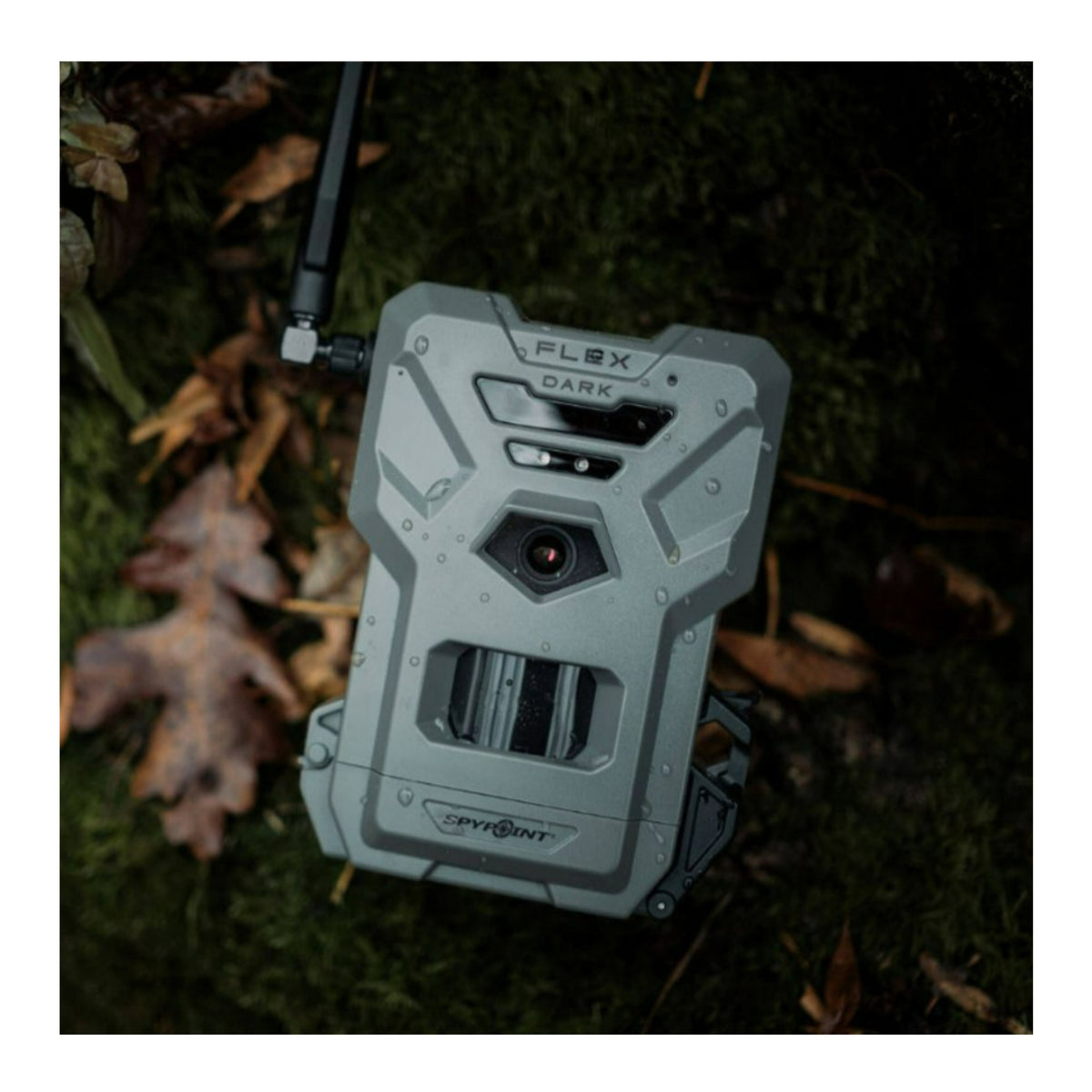 Spypoint FLEX DARK GPS Cellular Trail Camera No WiFi Needed 32GB Memory Card and Card Reader (Gray)