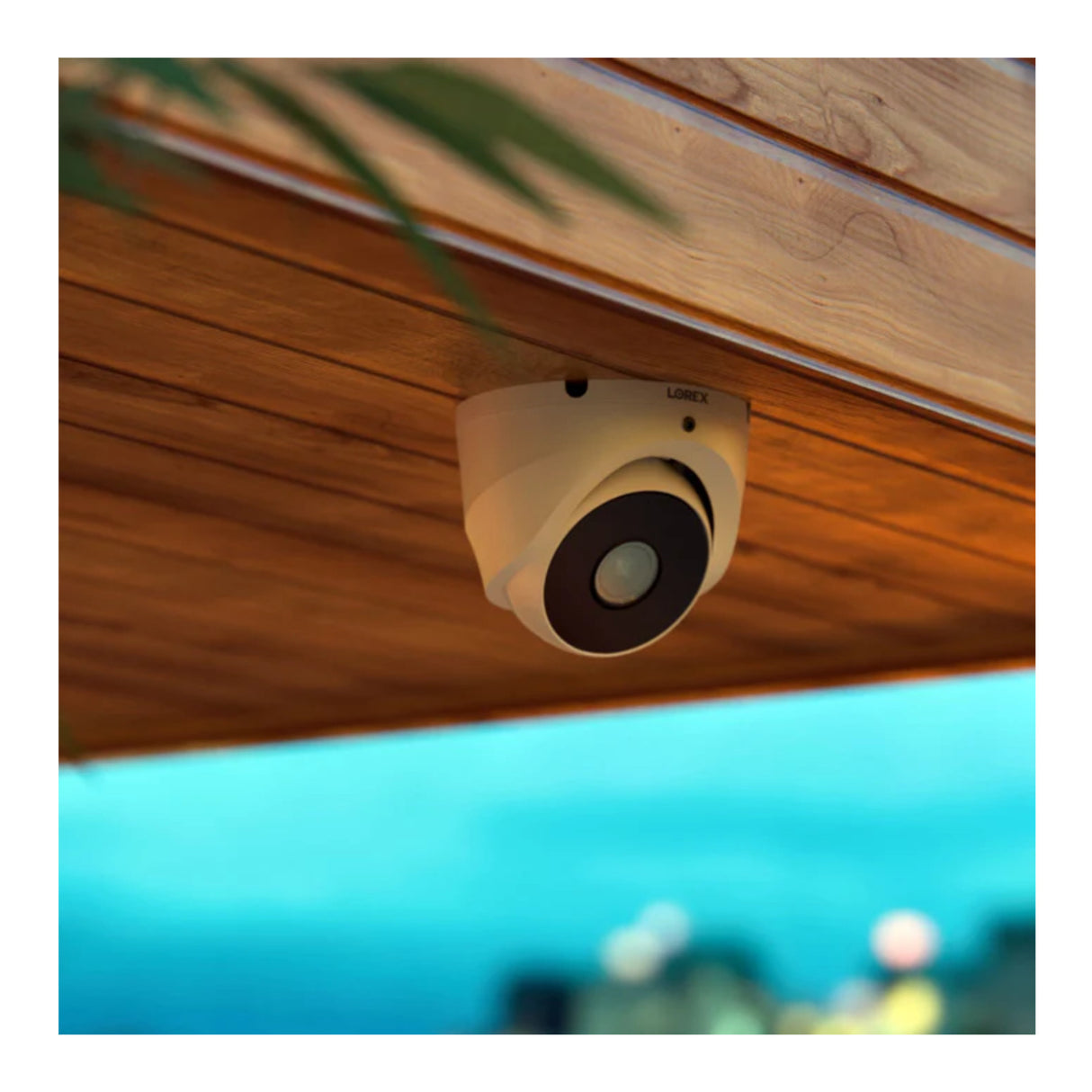 Lorex Wired Turret Camera 1080p HD CVI Outdoor IP67 Weatherproof Infrared Night Vision (White)