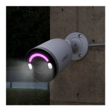 Lorex 4K Wired IP Bullet Camera with Color Night Vision Smart Lighting and Siren (White)