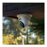 Lorex 4K Wired IP Turret Camera with Color Night Vision Smart Lighting and Siren (White)