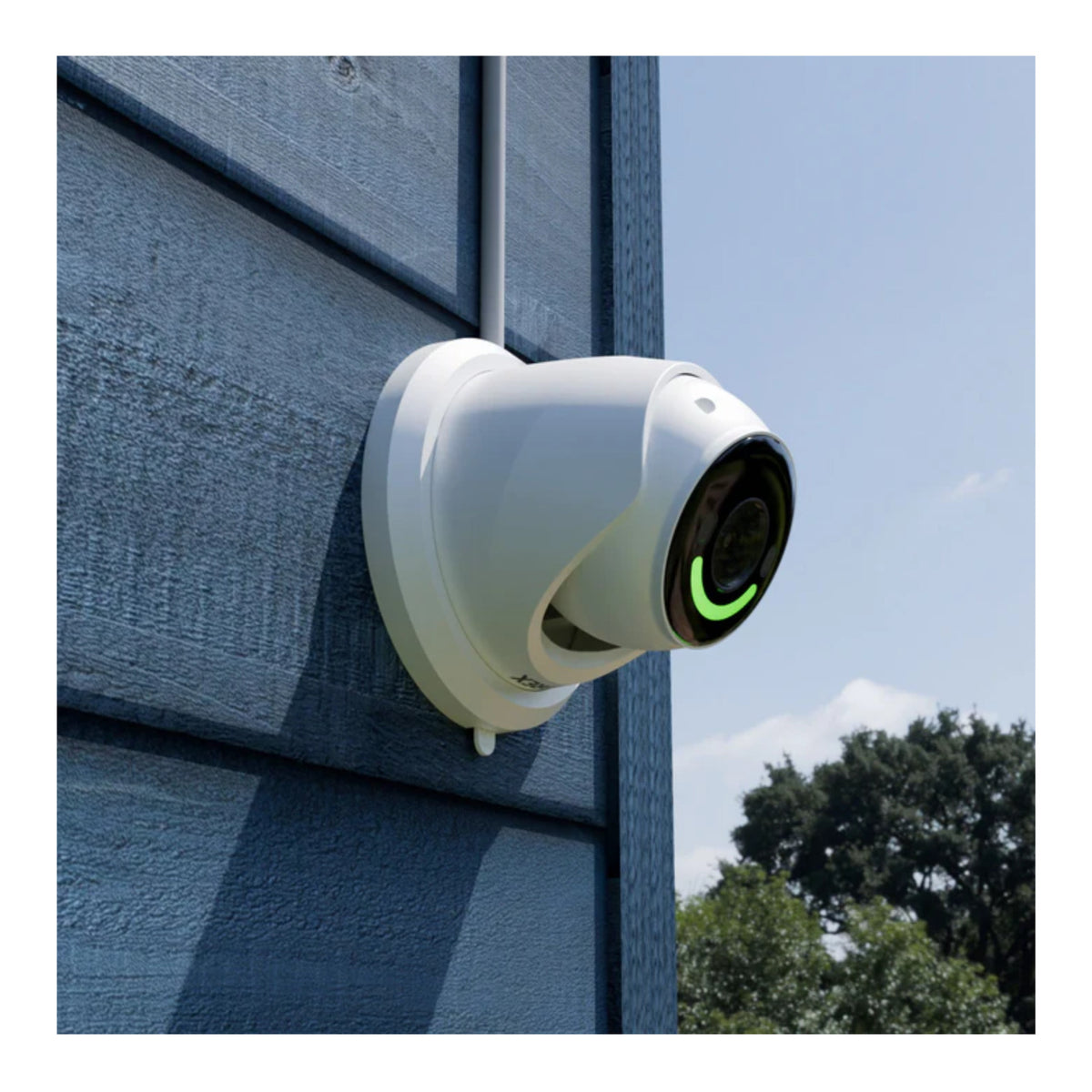 Lorex 4K Wired IP Turret Camera with Color Night Vision Smart Lighting and Siren (White)