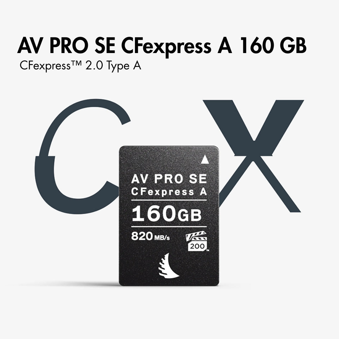 Angelbird 160GB AV PRO CFexpress 2.0 Type A SE Memory Card with Card Reader/Case Type A/SD Bundle