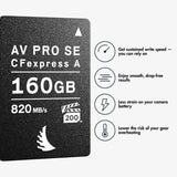 Angelbird 160GB AV PRO CFexpress 2.0 Type A SE Memory Card with Card Reader/Case Type A/SD Bundle