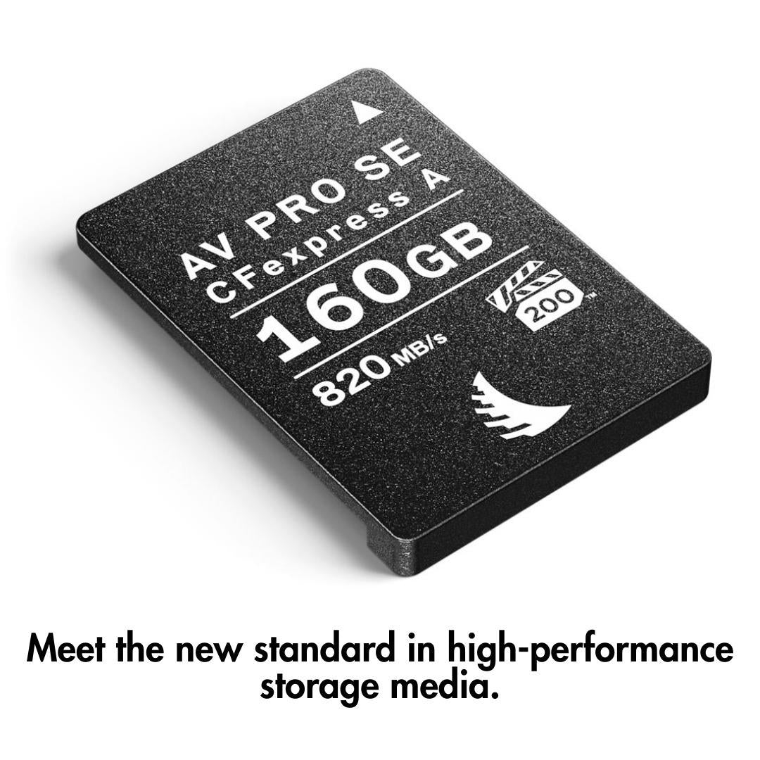 Angelbird 160GB AV PRO CFexpress 2.0 Type A SE Memory Card with Card Reader/Case Type A/SD Bundle