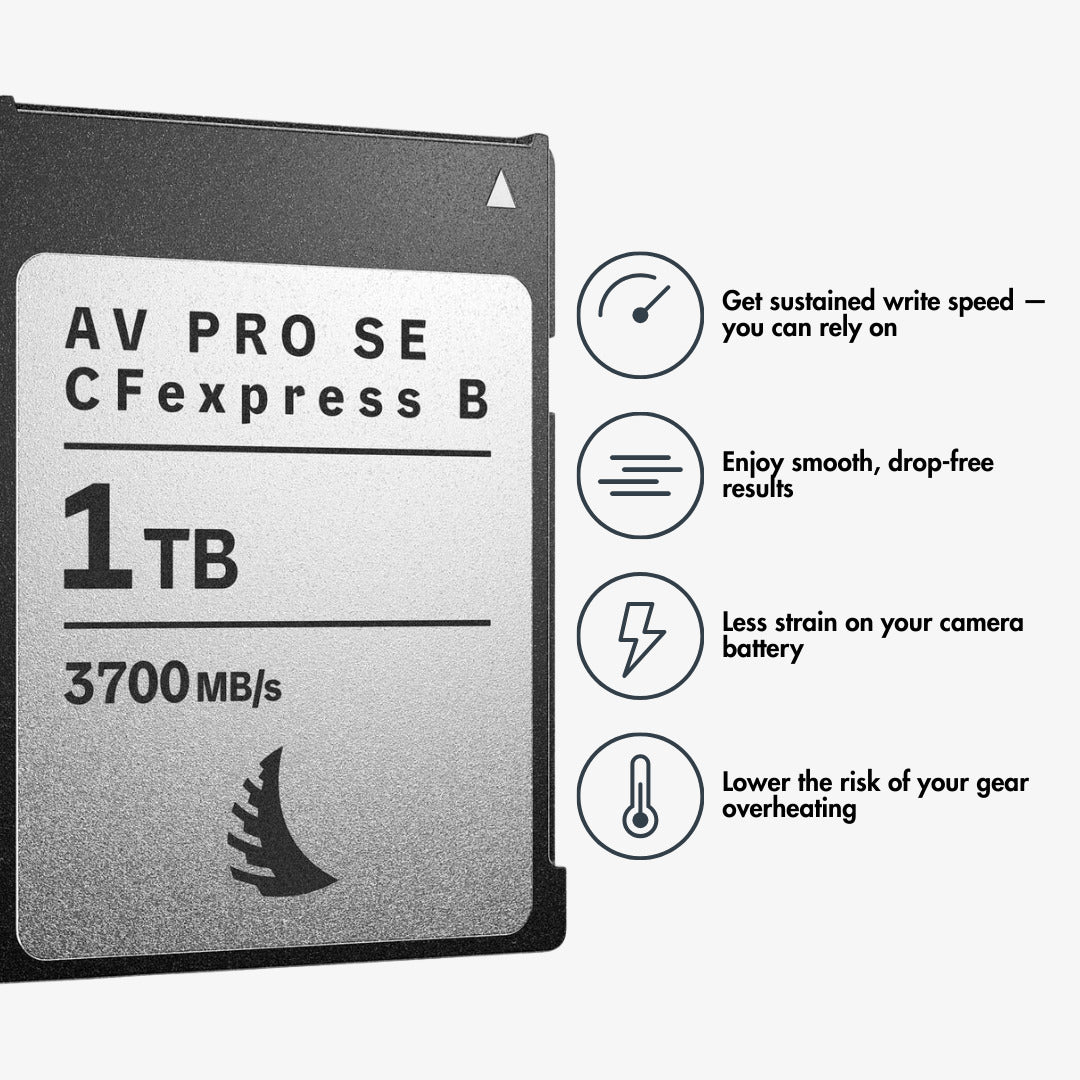 Angelbird AV PRO SE CFexpress V4 1T High-Speed Memory Card and Card Reader Case Bundle