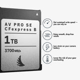Angelbird AV PRO SE CFexpress V4 1T High-Speed Memory Card and Card Reader Case Bundle