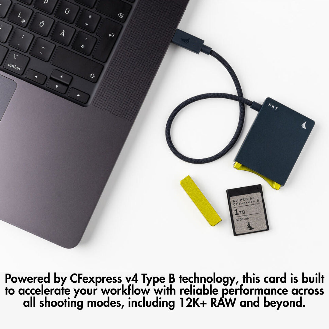 Angelbird AV PRO SE CFexpress V4 1T High-Speed Memory Card and Card Reader Case Bundle