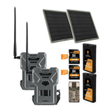 Spypoint Flex-Dark Trail Camera with 2 x 10W Battery 2 x Solar Panel 2 x 32GB SD Card Bundle