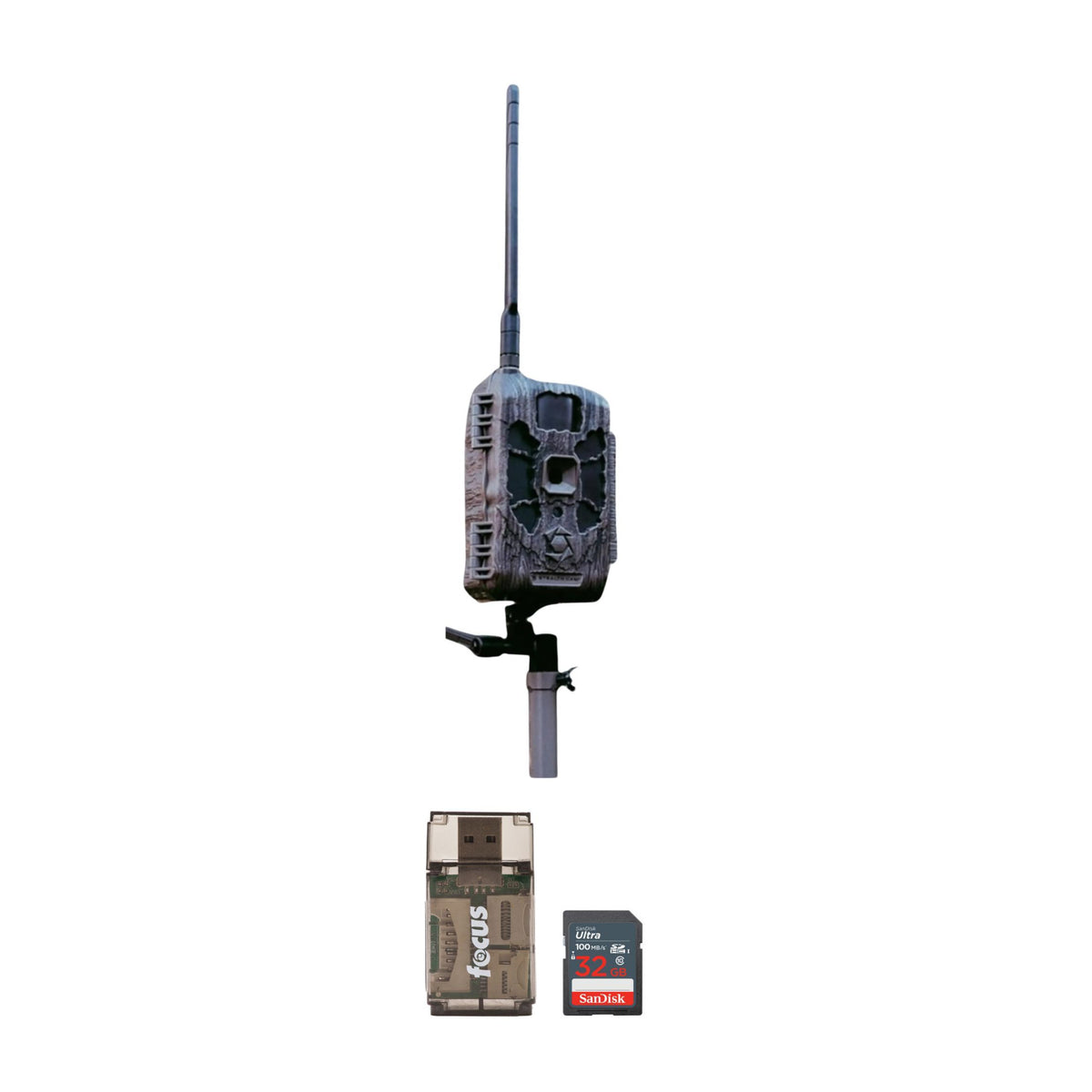 Stealth Cam DECEPTOR MAX 2.0 Trail Camera (Brown) Bundle with 32 GB Memory Card and Card Reader