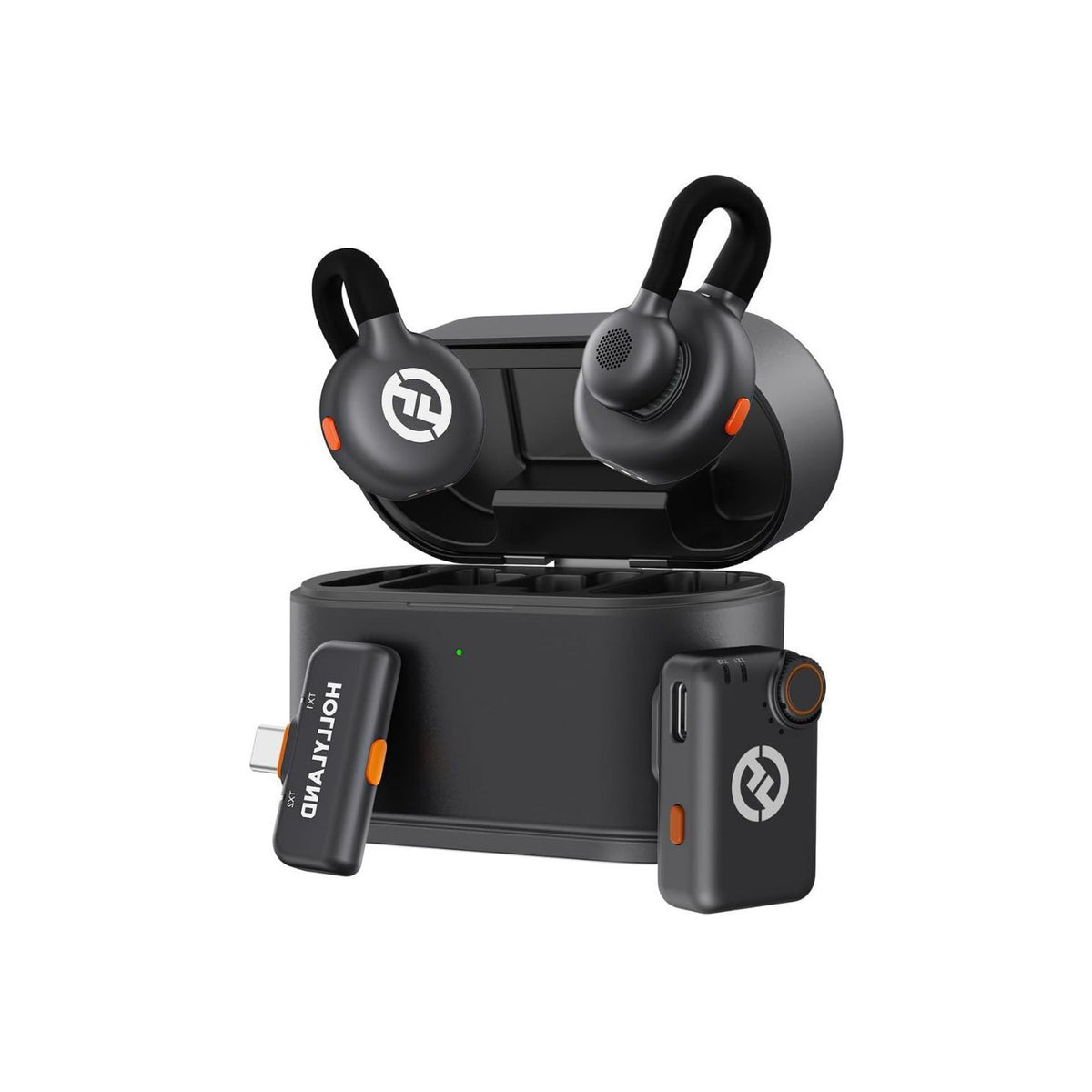 Hollyland Lark M2S Mini Wireless Combo Microphone System Bundle with Maxell Folding Storage Case