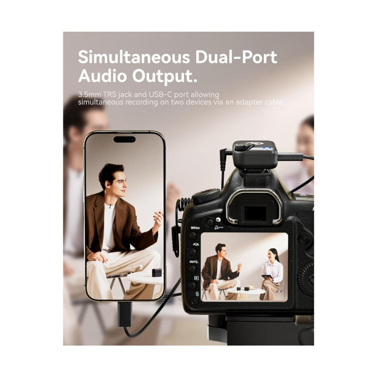 Hollyland Lark M2S Mini Wireless Combo Microphone System Bundle with Maxell Folding Storage Case