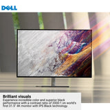 Dell UltraSharp 31.5-Inch 4K Monitor with USB-C Hub, 6-Feet HDMI Cables, and USB-C Cable Bundle