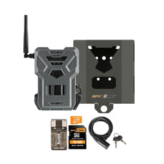Spypoint FLEX-DARK GPS-Enabled Cellular Trail Camera (Gray) and 16-Gauge Steel Security Box Bundle