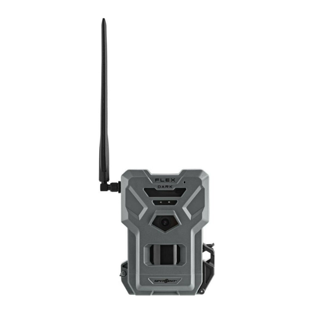 Spypoint FLEX-DARK GPS-Enabled Cellular Trail Camera (Gray) and 10 Watts Solar Panel Bundle