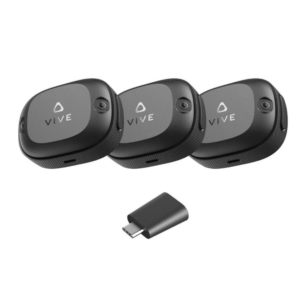 HTC VIVE Ultimate 3 Plus 1 Tracker Kit with Full-Body Tracking (3 Trackers and 1 Wireless Dongle)