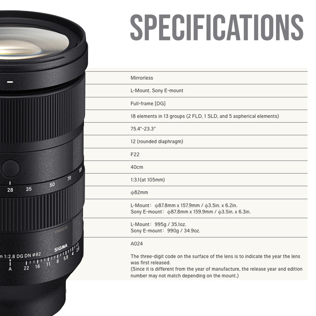 SIGMA 28-105mm F2.8 DG DN Art Lens with Durable Body and High-Speed Autofocus (Sony E-Mount) Bundle