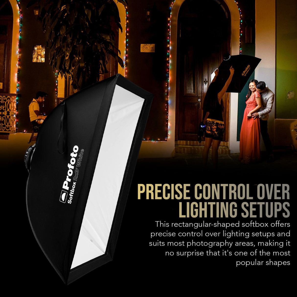 Profoto 2x3-Feet Rectangular Softbox with Softgrid 2x3-Feet and 2x3-Feet Edge Mask Bundle