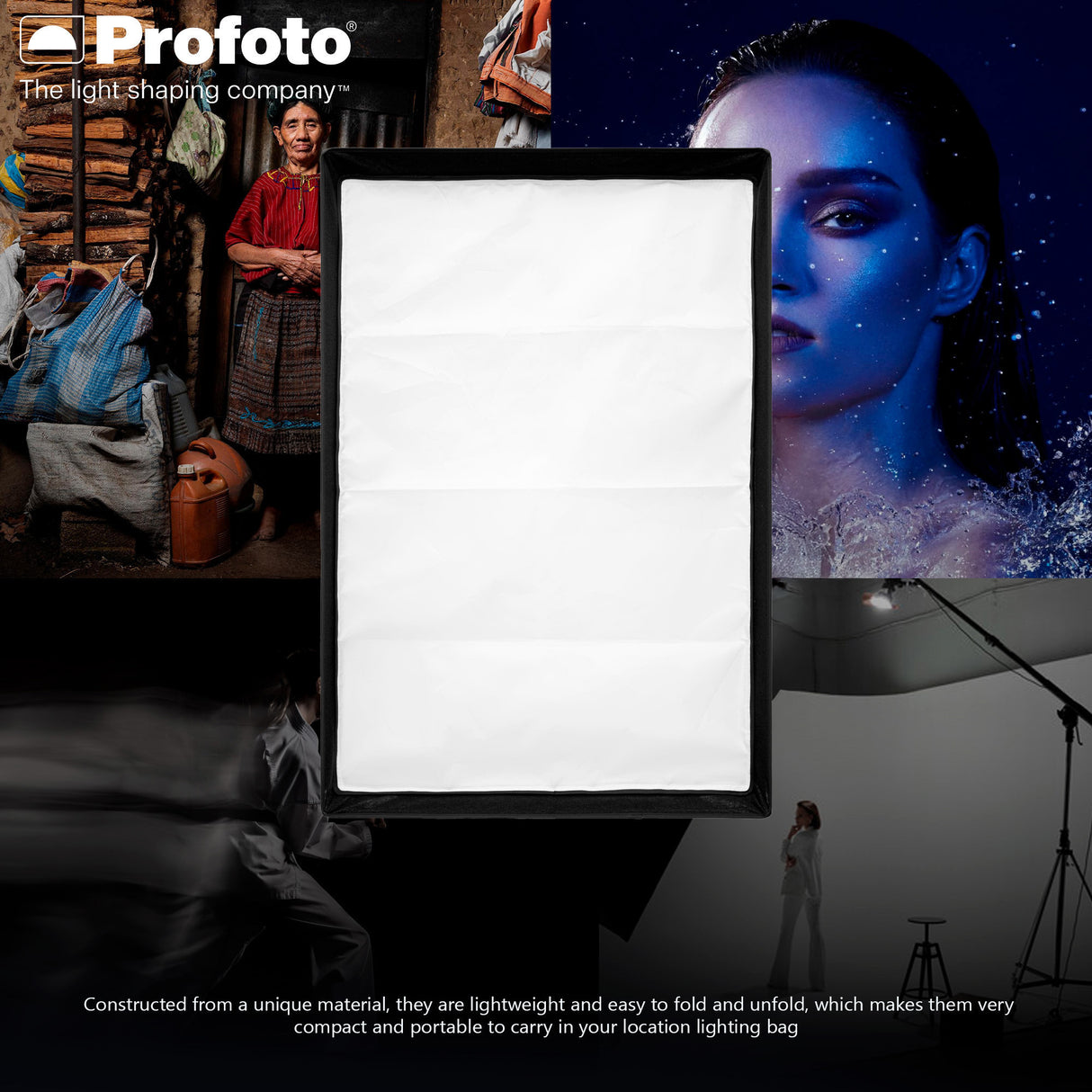 Profoto 2x3-Feet Rectangular Softbox with Softgrid 2x3-Feet and 2x3-Feet Edge Mask Bundle