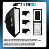 Profoto 2x3-Feet Rectangular Softbox with Softgrid 2x3-Feet and 2x3-Feet Edge Mask Bundle