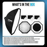 Profoto Softbox 4-Feet Octa Light Modifier with Softgrid 4-Feet Octa, Edge Mask Octa Circular Bundle