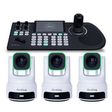 BirdDog X4 Ultra Ultimate Wireless Camera with NDI HX3 and AI Tracking (White) (3-Pack) Bundle