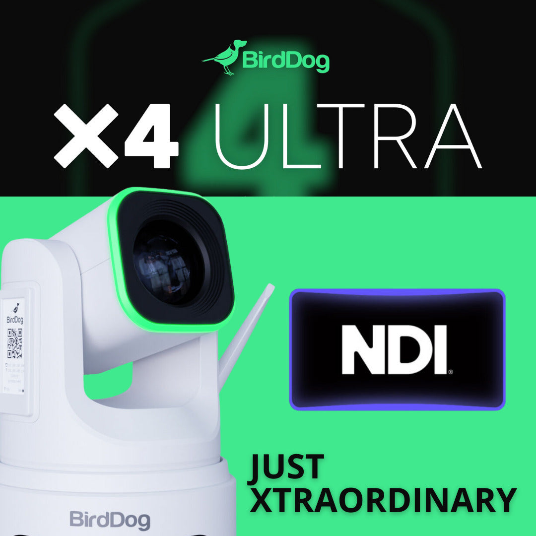 BirdDog X4 Ultra Ultimate Wireless Camera with NDI HX3 and AI Tracking (White) (3-Pack) Bundle