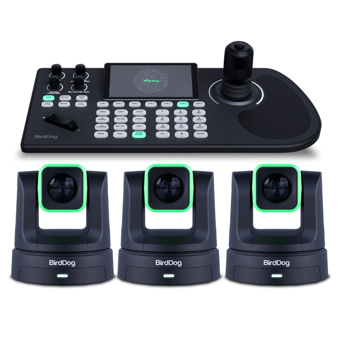 BirdDog X5 Ultra PTZ Camera with Unmatched 4K Performance and AI Tracking (Black) (3-Pack) Bundle