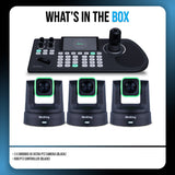 BirdDog X5 Ultra PTZ Camera with Unmatched 4K Performance and AI Tracking (Black) (3-Pack) Bundle